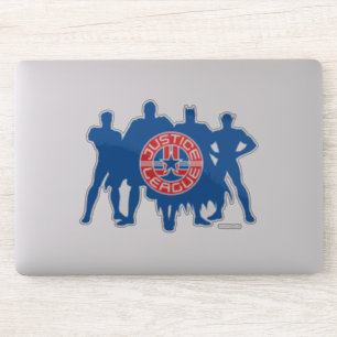 Justice League Logo and Solid Character Background Sticker