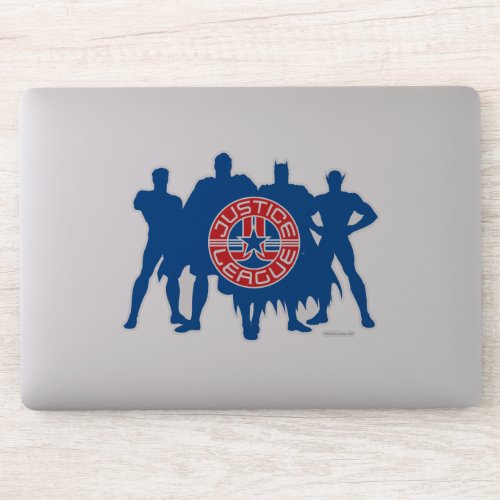 Justice League Logo and Solid Character Background Sticker