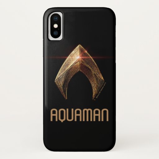 Justice League | Metallic Aquaman Symbol iPhone X Case