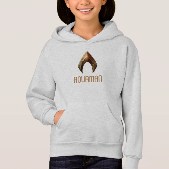 Justice League | Metallic Aquaman Symbol Hoodie (Front)