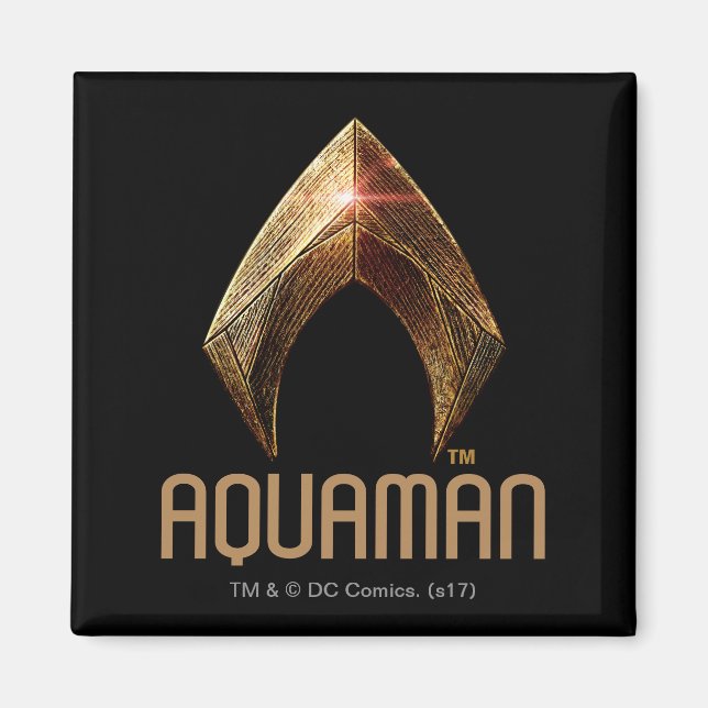 Justice League | Metallic Aquaman Symbol Magnet (Front)