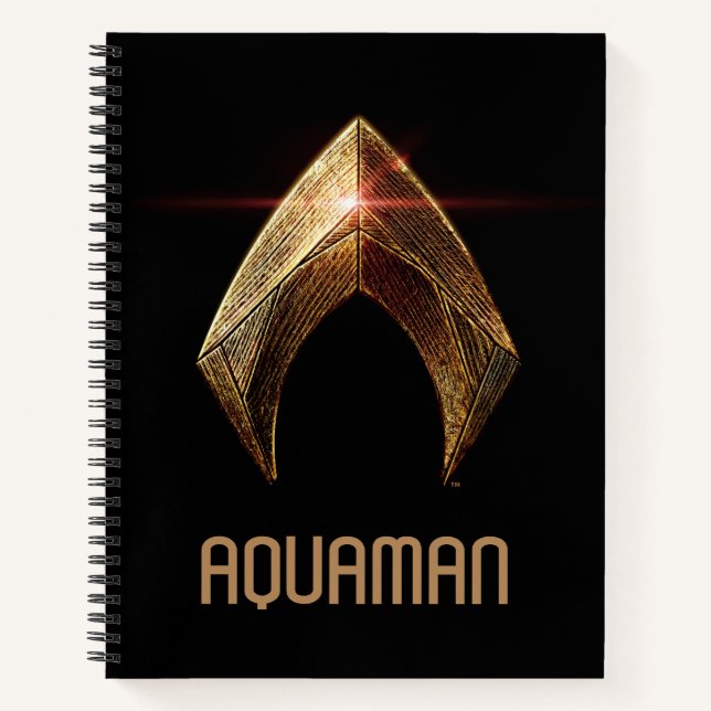 Justice League | Metallic Aquaman Symbol Notebook (Front)