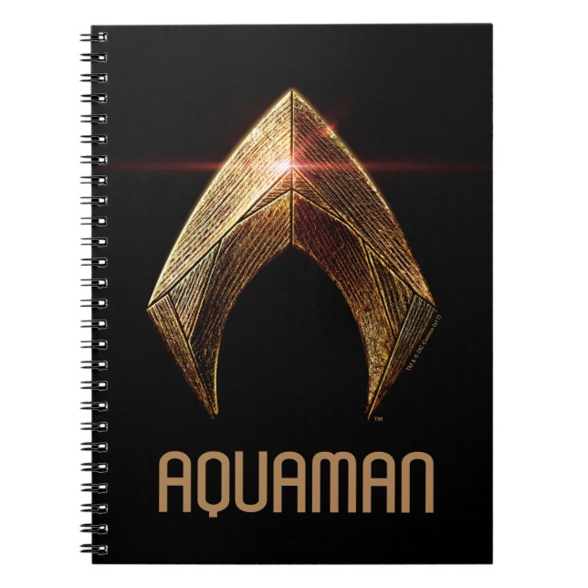 Justice League | Metallic Aquaman Symbol Notebook (Front)