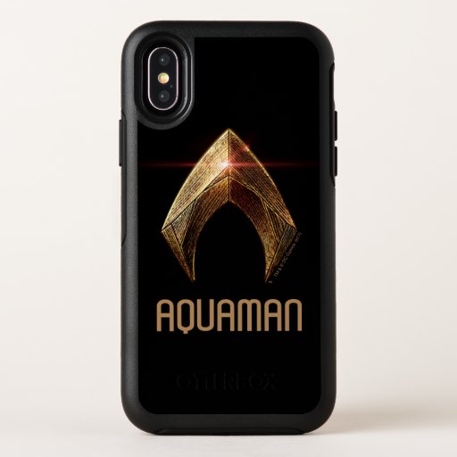 Justice League | Metallic Aquaman Symbol OtterBox Symmetry iPhone X Case