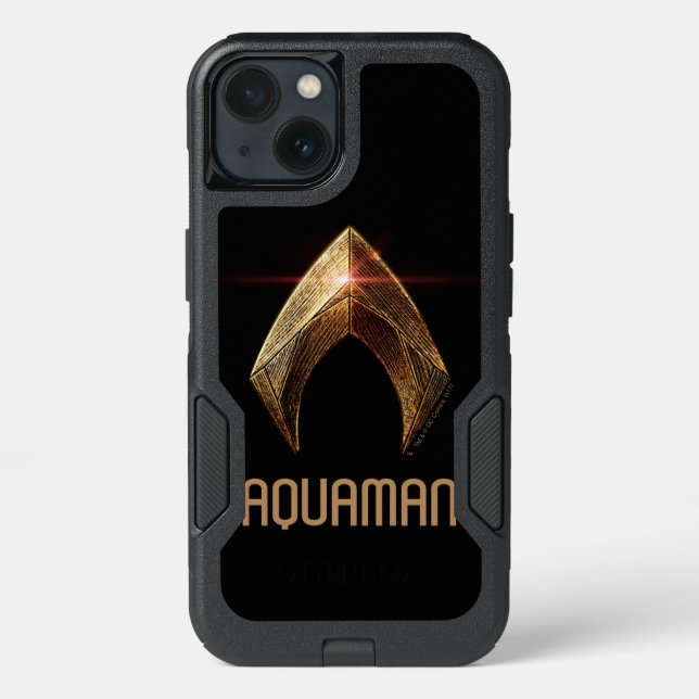Justice League | Metallic Aquaman Symbol Otterbox iPhone Case (Back)