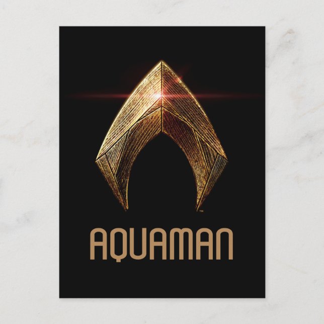 Justice League | Metallic Aquaman Symbol Postcard (Front)