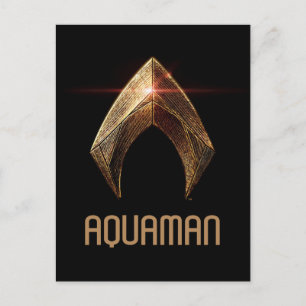 Justice League Metallic Aquaman Symbol Postcard