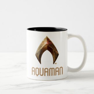 Justice League | Metallic Aquaman Symbol Two-Tone Coffee Mug