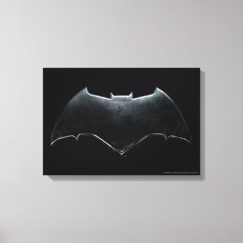 Justice League  Metallic Batman Symbol Canvas Print