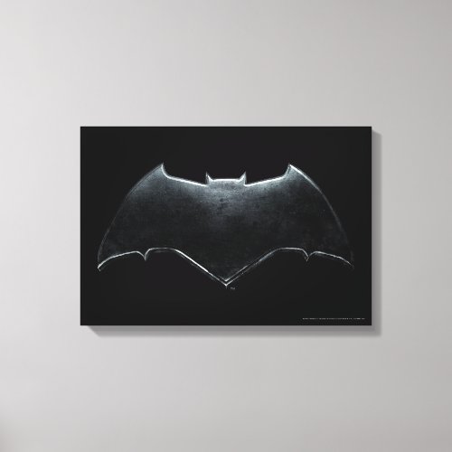 Justice League  Metallic Batman Symbol Canvas Print