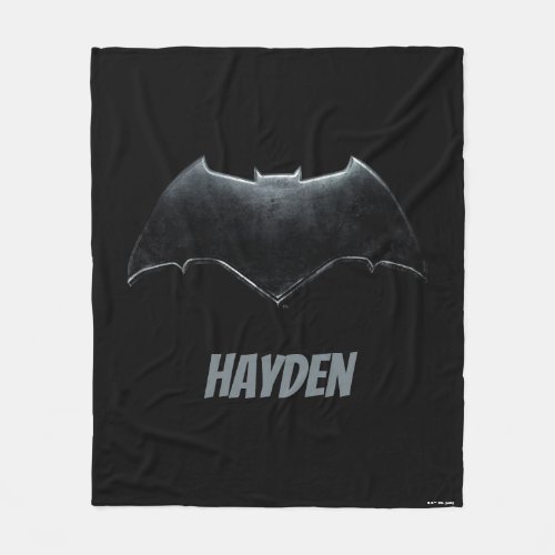 Justice League  Metallic Batman Symbol Fleece Blanket