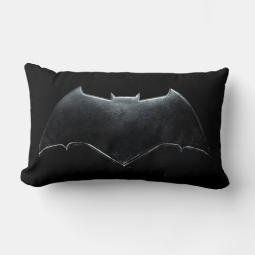 Justice League  Metallic Batman Symbol Lumbar Pillow