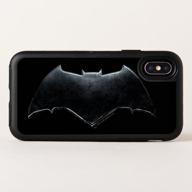 Justice League | Metallic Batman Symbol Otterbox iPhone Case (Back Horizontal)