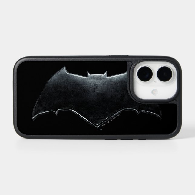 Justice League | Metallic Batman Symbol Otterbox iPhone Case (Back Horizontal)