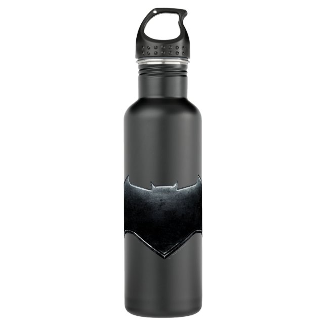 Justice League | Metallic Batman Symbol Stainless Steel Water Bottle (Front)