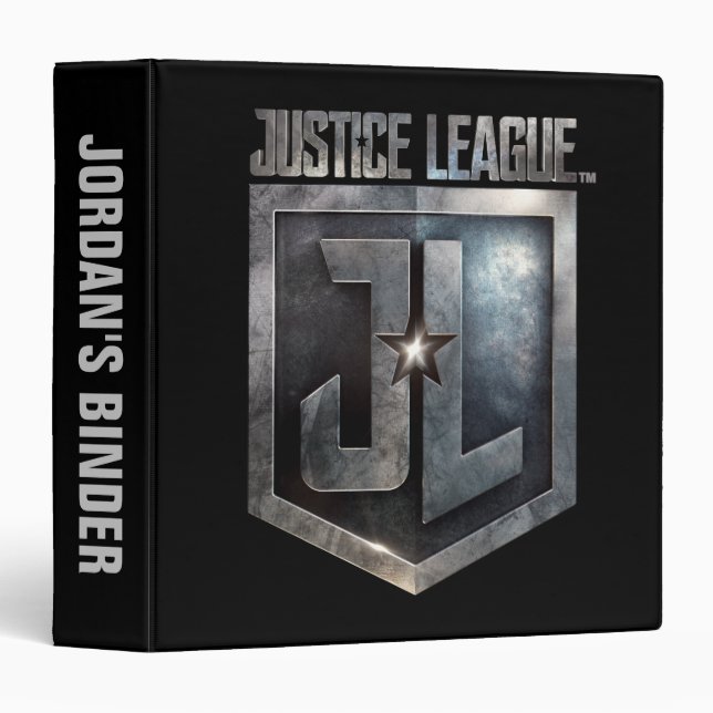 Justice League | Metallic JL Shield 3 Ring Binder (Front/Spine)