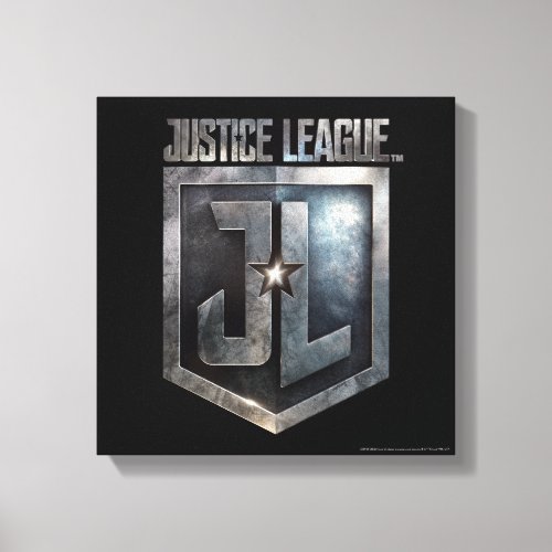 Justice League  Metallic JL Shield Canvas Print