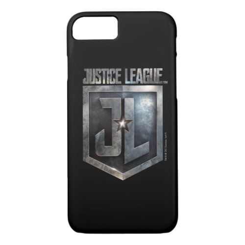 Justice League  Metallic JL Shield iPhone 87 Case