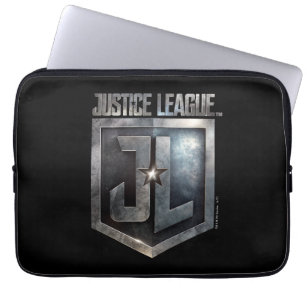 Justice League   Metallic JL Shield Laptop Sleeve