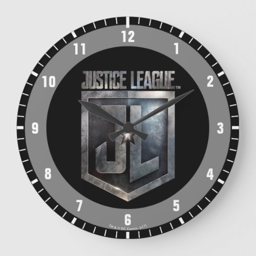 Justice League  Metallic JL Shield Large Clock