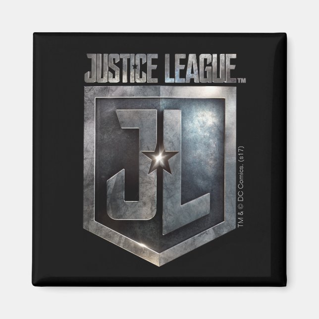Justice League | Metallic JL Shield Magnet (Front)