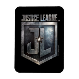 Justice League   Metallic JL Shield Magnet