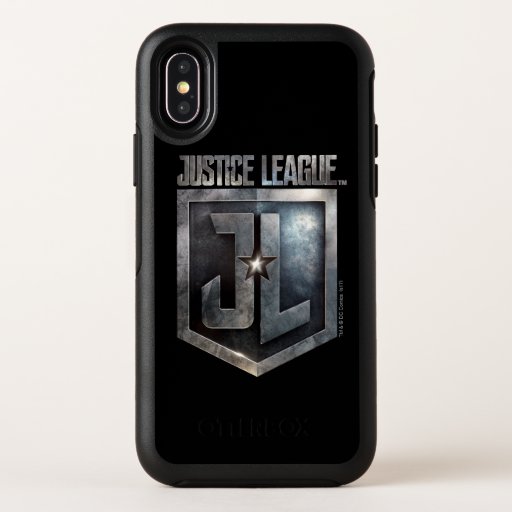 Justice League | Metallic JL Shield OtterBox Symmetry iPhone X Case