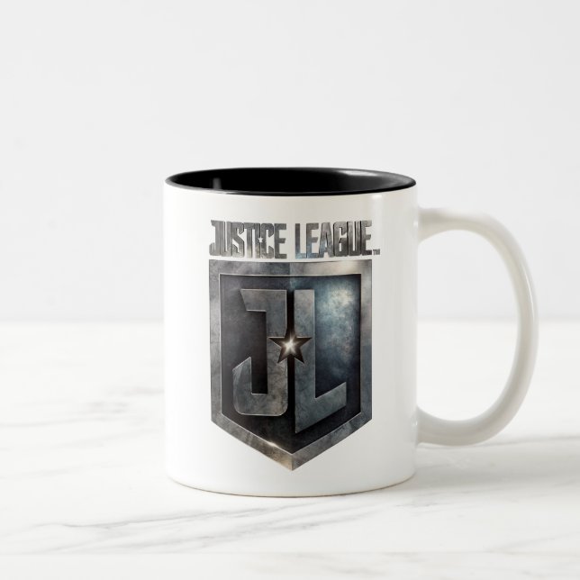 Justice League | Metallic JL Shield Two-Tone Coffee Mug (Right)