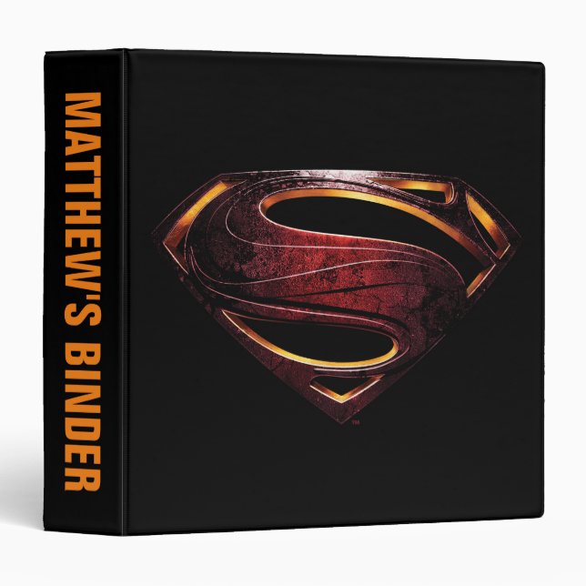 Justice League | Metallic Superman Symbol 3 Ring Binder (Front/Spine)