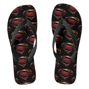 Justice League   Metallic Superman Symbol Flip Flops