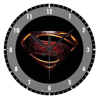 Justice League | Metallic Superman Symbol Large Clock
