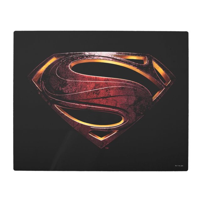 Justice League | Metallic Superman Symbol Metal Print (Front)