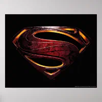 Justice League | Metallic Superman Symbol Poster | Zazzle