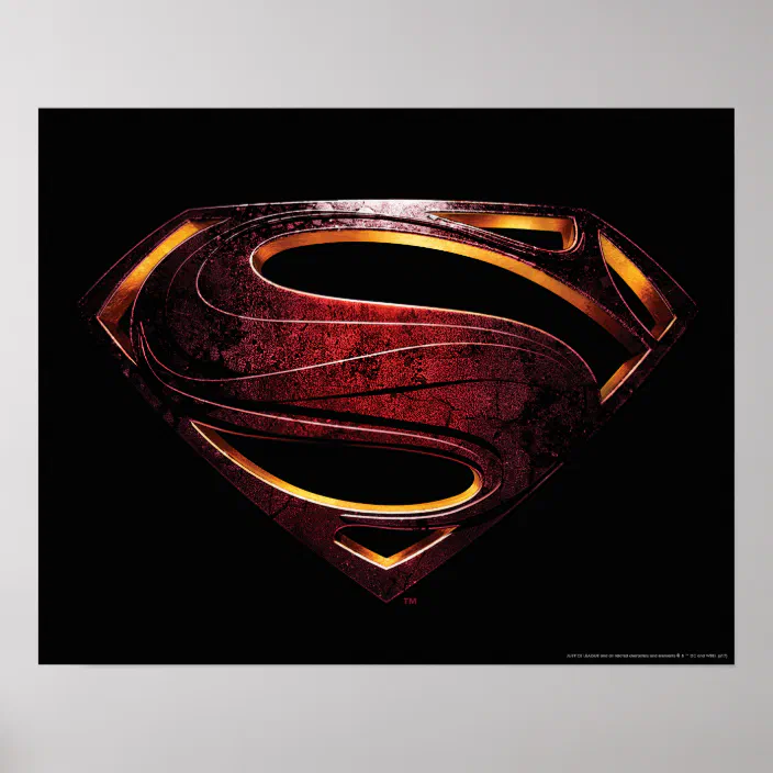 Superman Badge Logo Poster Superhero Cinema Film Photo Character Picture Print