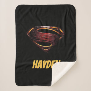 Justice League   Metallic Superman Symbol Sherpa Blanket
