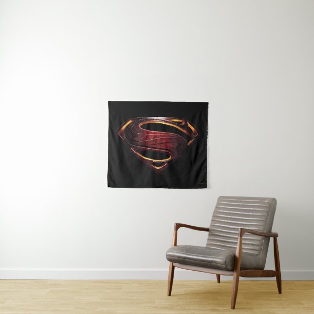 Justice League | Metallic Superman Symbol Tapestry (In Situ (Horizontal))
