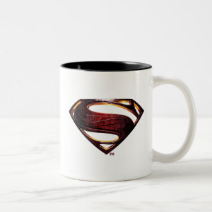 Justice League Metallic Superman Symbol Two-Tone Coffee Mug