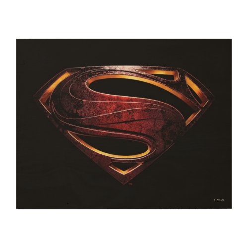 Justice League  Metallic Superman Symbol Wood Wall Art