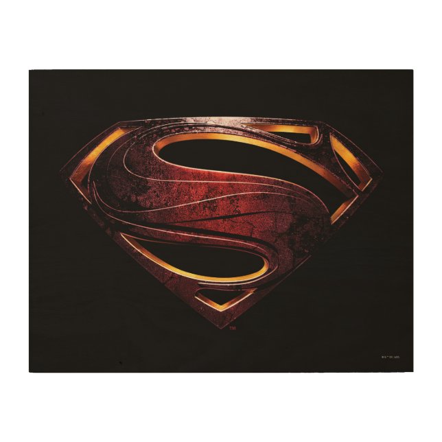 Justice League | Metallic Superman Symbol Wood Wall Art (Front)