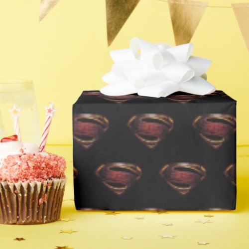Justice League  Metallic Superman Symbol Wrapping Paper