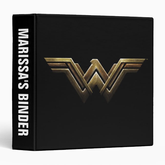 Justice League | Metallic Wonder Woman Symbol 3 Ring Binder (Front/Spine)