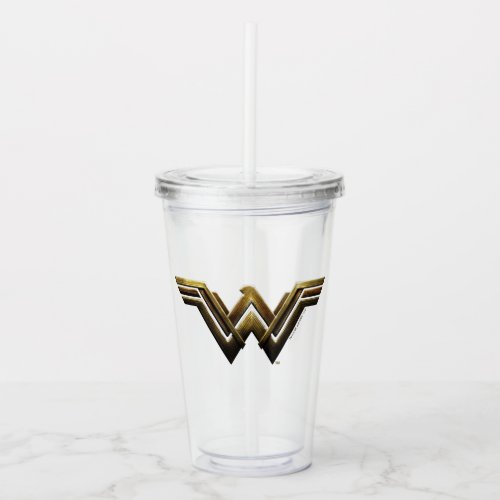 Justice League  Metallic Wonder Woman Symbol Acrylic Tumbler