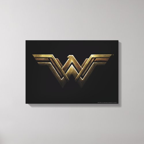 Justice League  Metallic Wonder Woman Symbol Canvas Print