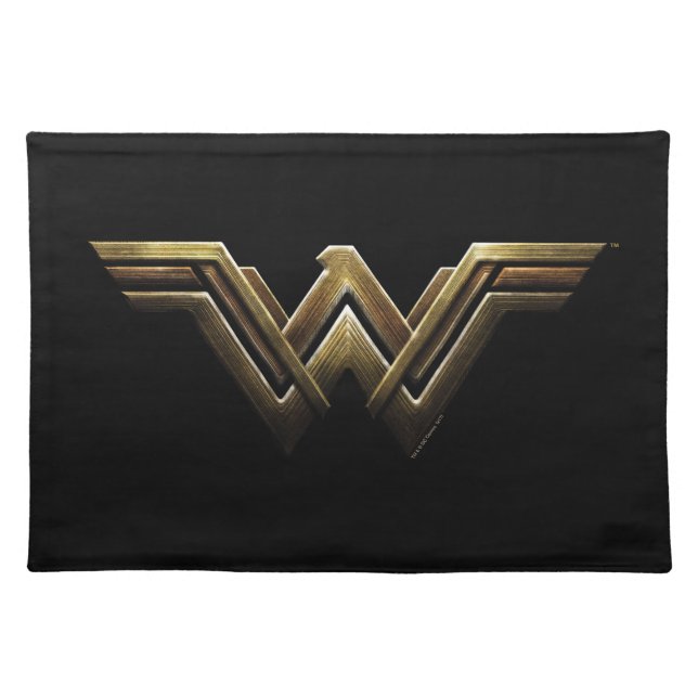 Justice League | Metallic Wonder Woman Symbol Cloth Placemat (Front)