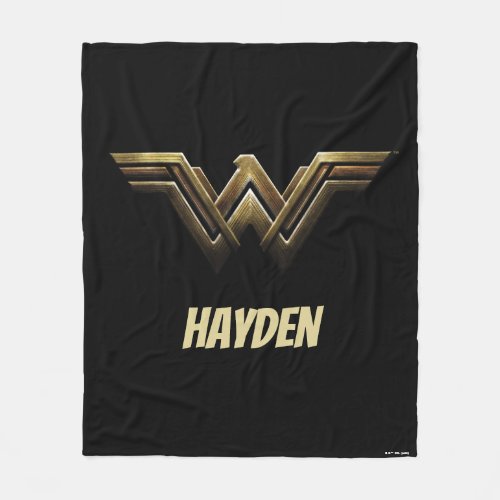 Justice League  Metallic Wonder Woman Symbol Fleece Blanket