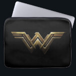 Justice League | Metallic Wonder Woman Symbol Laptop Sleeve<br><div class="desc">This is Wonder Woman's gold metallic symbol from the Justice League movie.</div>