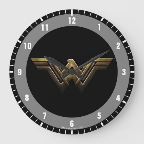 Justice League  Metallic Wonder Woman Symbol Large Clock