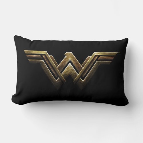Justice League  Metallic Wonder Woman Symbol Lumbar Pillow