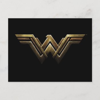 Justice League | Metallic Wonder Woman Symbol Postcard by justiceleague at Zazzle