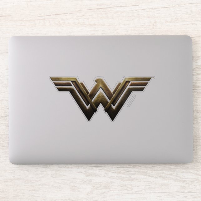 Justice League | Metallic Wonder Woman Symbol Sticker (Computer)